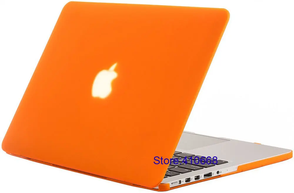 Матовый чехол с кристаллами для Apple Macbook Air Pro retina 11 12 13 15 Touchbar, сумка для ноутбука, чехол для Mac book 11,6 13,3 15,6 дюймов - Цвет: Orange