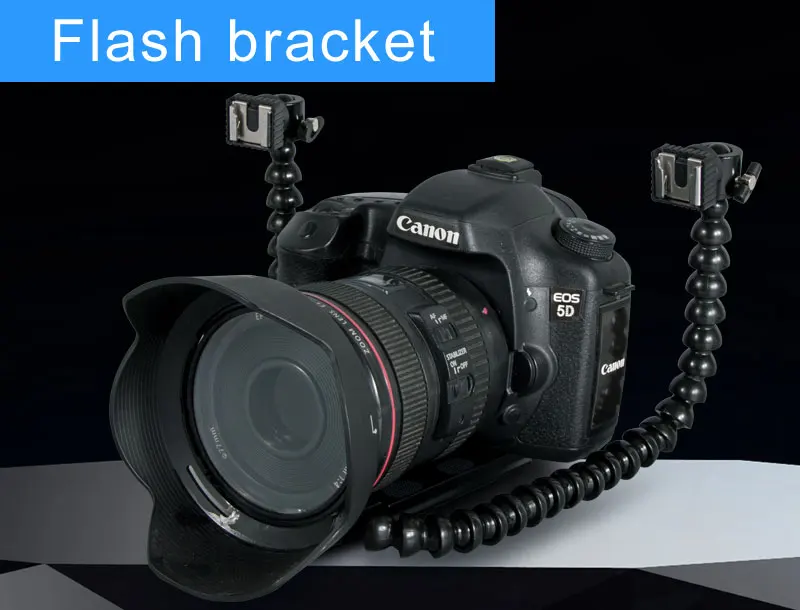 Гибкий Кронштейн Гибкий Светильник-подставка для вспышки dslr камера кронштейн для вспышки адаптер крепление Горячий башмак держатель для вспышки светодиодный фонарик
