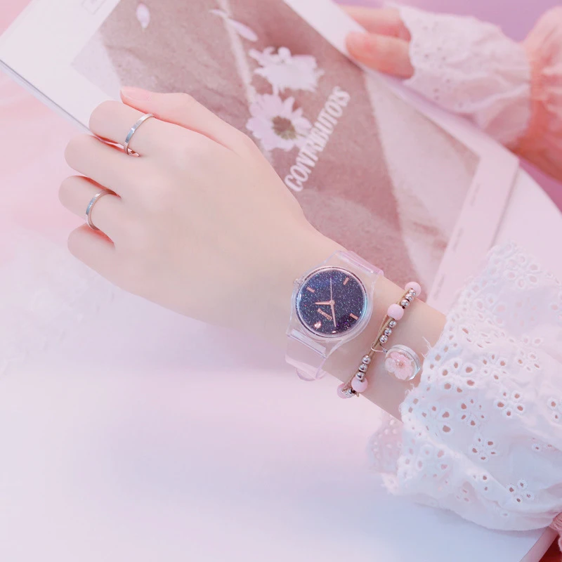 Часы женские прозрачные силиконовые кварцевые 2019|Женские наручные часы| |