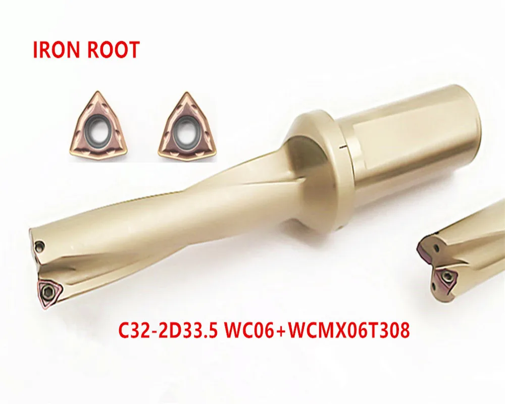 

New1P C32-2D33.5 WC06 U drill indexable drill + 2P WCMX06T308-FZ 6115 insert
