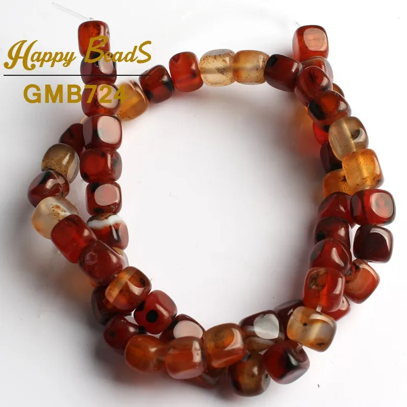 Brown Dragon Agate Натуральные Агаты Амазонит унакит квадратной формы камень свободные разделительные бусины для самостоятельного изготовления ювелирных изделий браслет ожерелье 6-8 мм 1" прядь - Цвет: Brown Dragon Agate