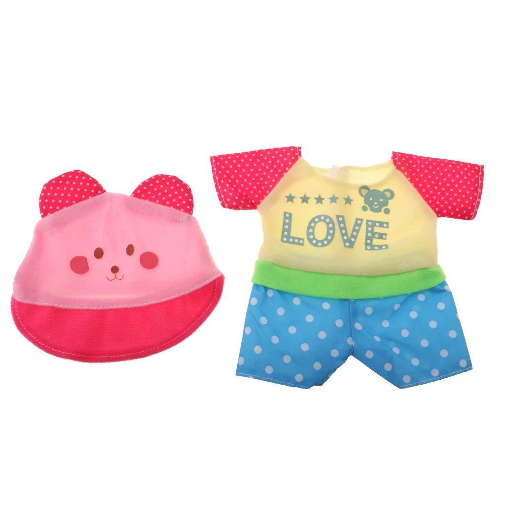 Модная кукла ручной работы комбинезон с коротким рукавом и шапка костюм одежда