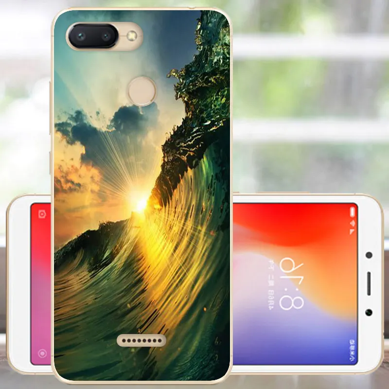 Защитный чехол FANATU для Xiaomi Redmi 6, мягкий силиконовый чехол с милым принтом, бампер для Redmi 6, чехол 5,45, чехол для Xiomi Redmi 6, чехол для телефона