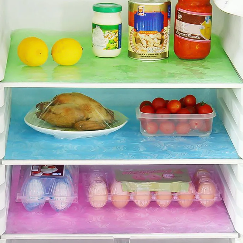 Моющиеся антимасляные Ящики Шкаф коврик для холодильника 3D Роза тиснение