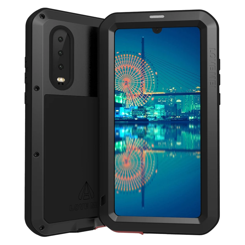 LOVE MEI металлический алюминиевый для huawei P30/P30 Pro/p30 Lite сверхмощный противоударный водонепроницаемый Мощный защитный чехол