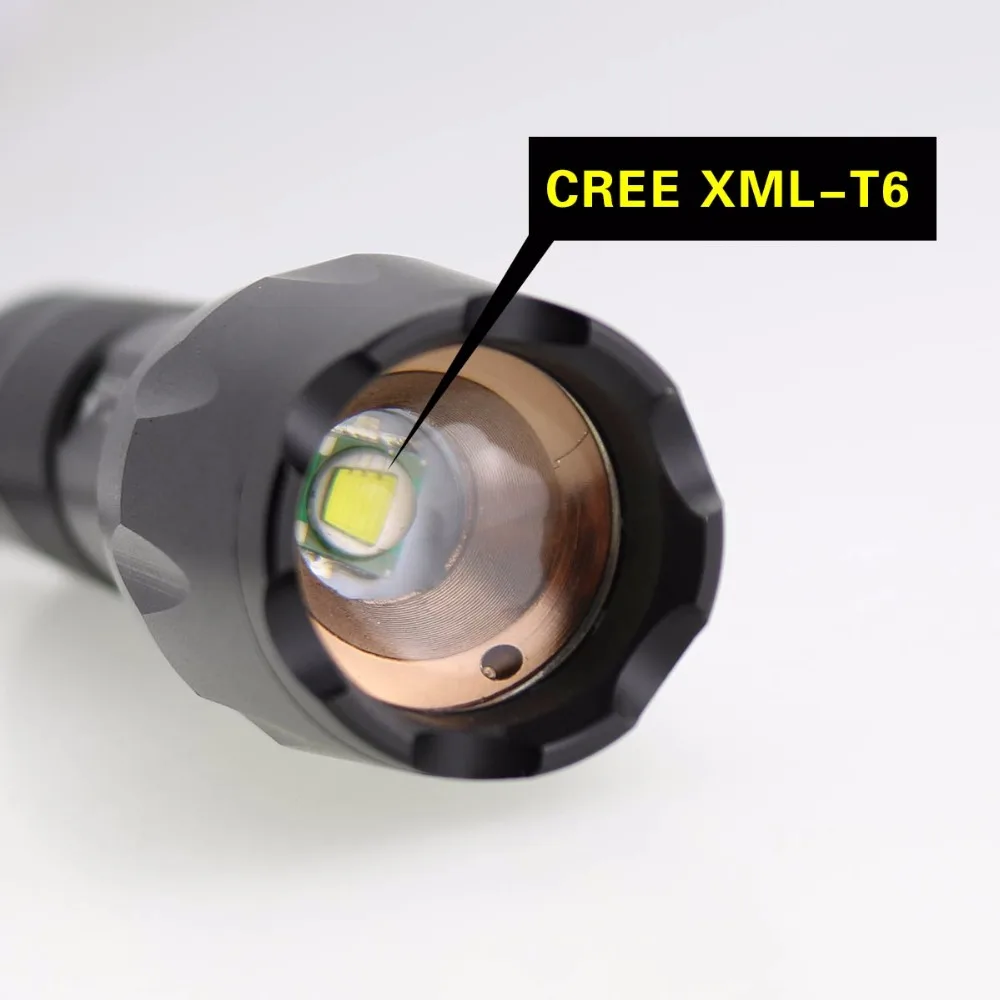 Высокий люмен XML T6 светодиодный фонарик IP65 Водонепроницаемый 5 режимов