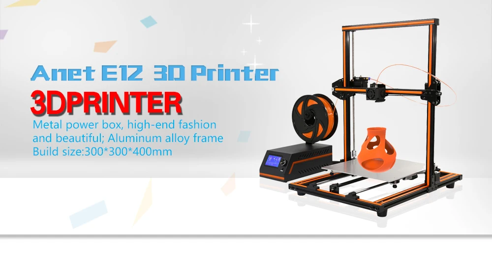 Anet E16 E12 E10 большой 3D принтер Высокая точность двойной оси Y направляющие стержни Prusa I3 настольный 3D принтер Impresora 3d с нитью накаливания