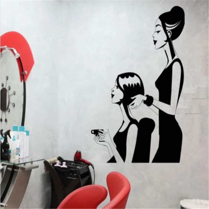 Виниловые настенные наклейки для салонов красоты парикмахерских стикеров