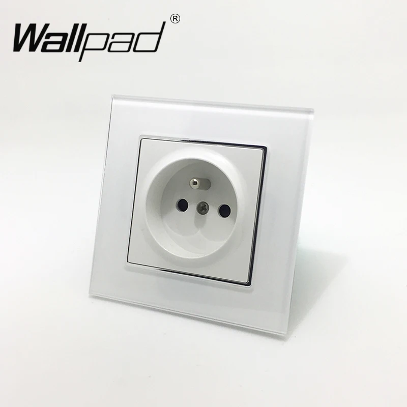 1 french socket 4 способа французская розетка круглая коробка с креплением CE адрель Роскошный белый кристалл стекло Четырехместный 16А французский электрическая розетка с когтями - Тип: 1 french socket