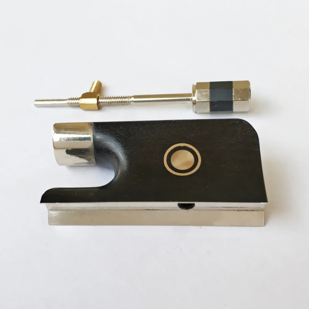 

Fully Lined Ebony Frog Nickel-silver parts for 4/4 Viola Bow EB04#