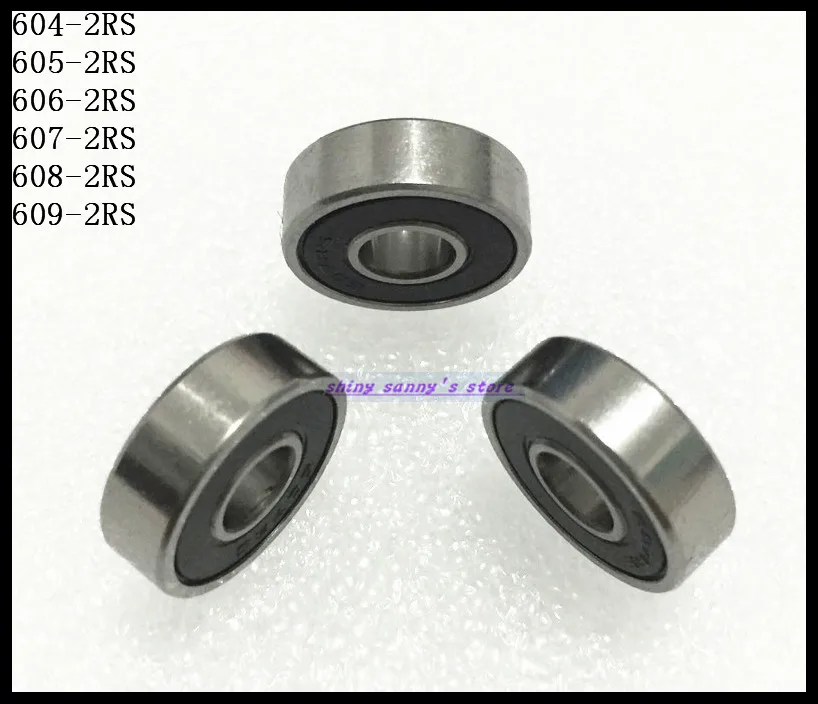 5-10 шт./лот 604-2RS 605-2RS 606-2RS 607-2RS 608-2RS 609-2RS мини шарикоподшипники миниатюрные