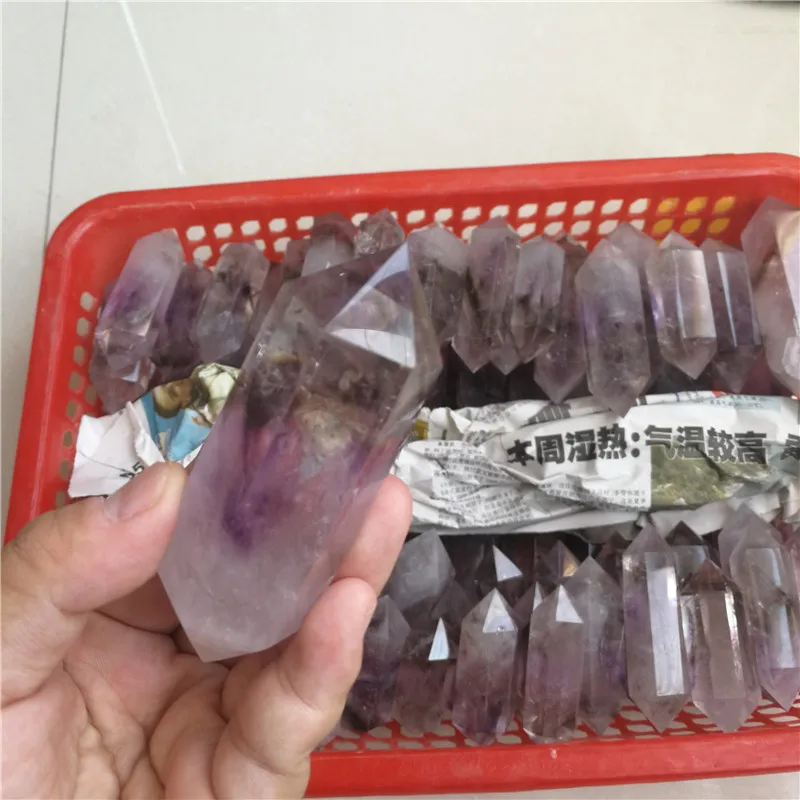 5kg Wholesale 3A Amethyst Point Crystal Quartz Double Terminated Points For Sale | Дом и сад