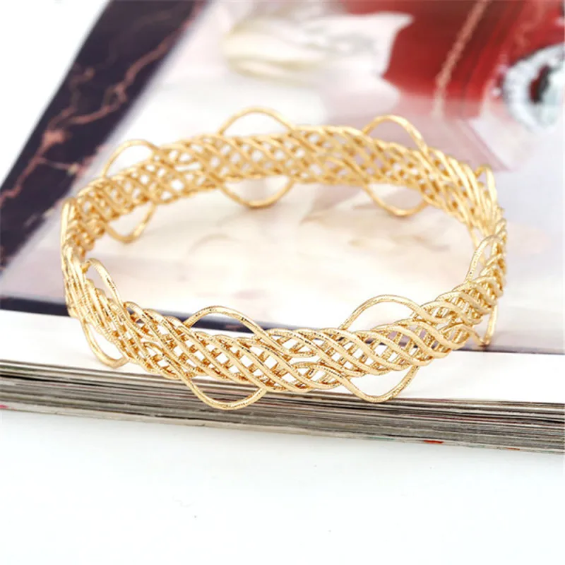 Шарм Браслеты Мода Ткачество типа Золота Серебристый Цвет Для Женщин Дружбы Femme