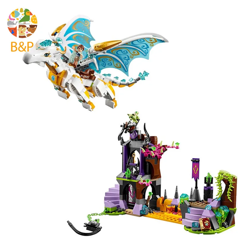 Bela Elves 10550 белый дракон эльф серии долго после спасательных блоков с 41179 девочек