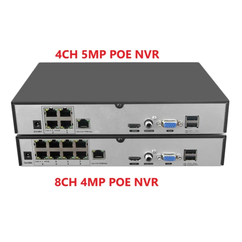ZJUXIN H.265/H.264 POE NVR 4CH 8Ch POE NVR 48V 802.3af ONVIF 2.0 XMEYE IEE802.3af Active POE NVR Recorder Motion Detection