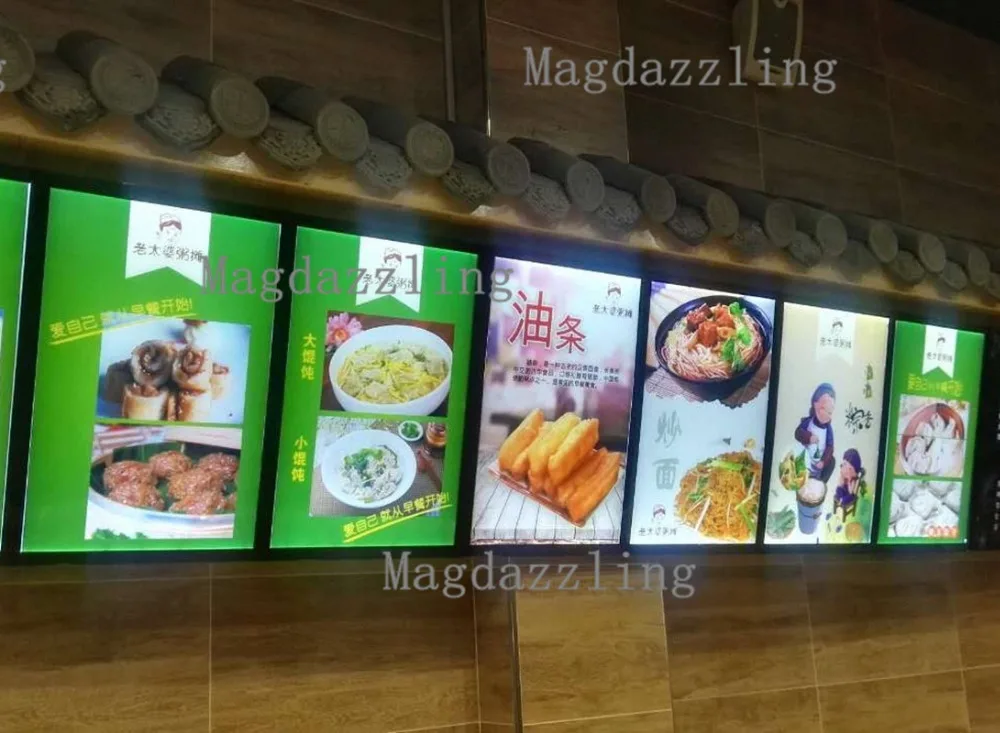 Магнитная алюминиевая рамка светодиодные торговые знаки A2 светодиодное меню для