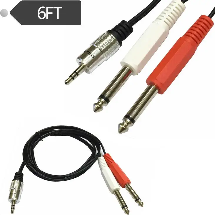 Стерео 1/8 &quotTRS to Dual 1/4&quot TS Neutrik REAN Connectors 6FT|Компьютерные кабели и разъемы| |