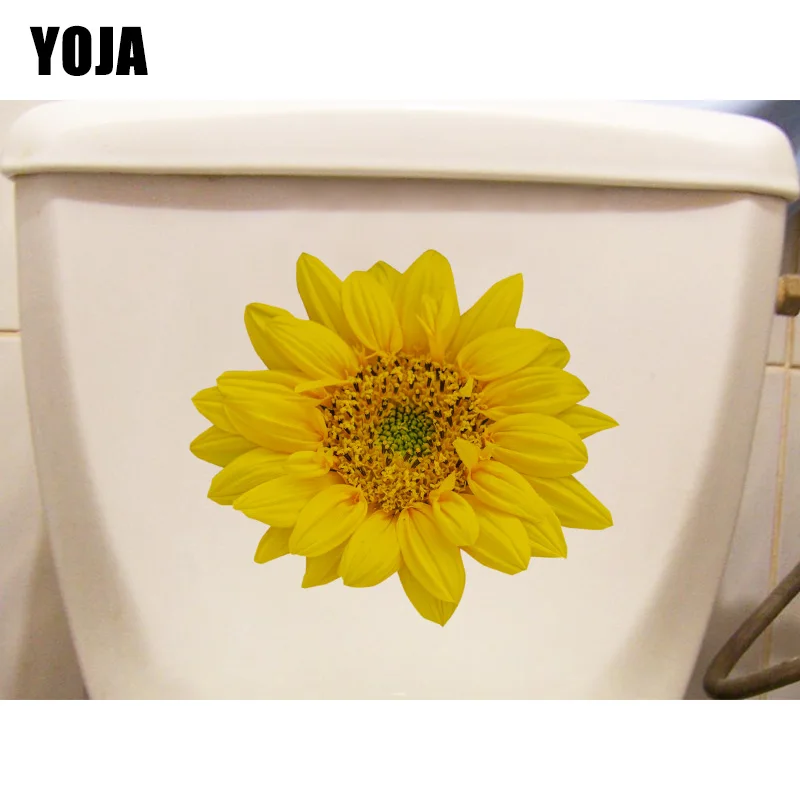 YOJA 21X18.5CM желтый Дейзи Туалет наклейки на сиденья домашний декор комнаты Свежий