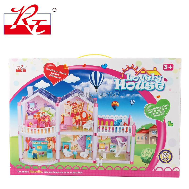 Кукольный домик большого размера сделай сам миниатюрная сборная вилла