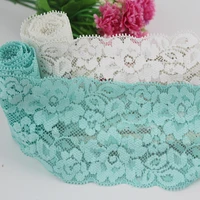 10 yards 7 5cm stereoscopic flower elastic embroidered tulle wave lace sewing fabric ribbons diy garment accessories band