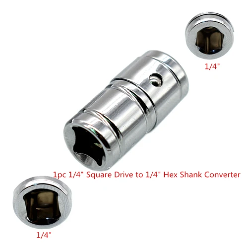 1pc Socket Converter Переходник 1/" с квадратным приводом на 1/4" шестигранный хвостовик быстроразъемный адаптер для торцевых головок Отвертка Держатель для бит конверсия - Цвет: 1pc Socket Converter