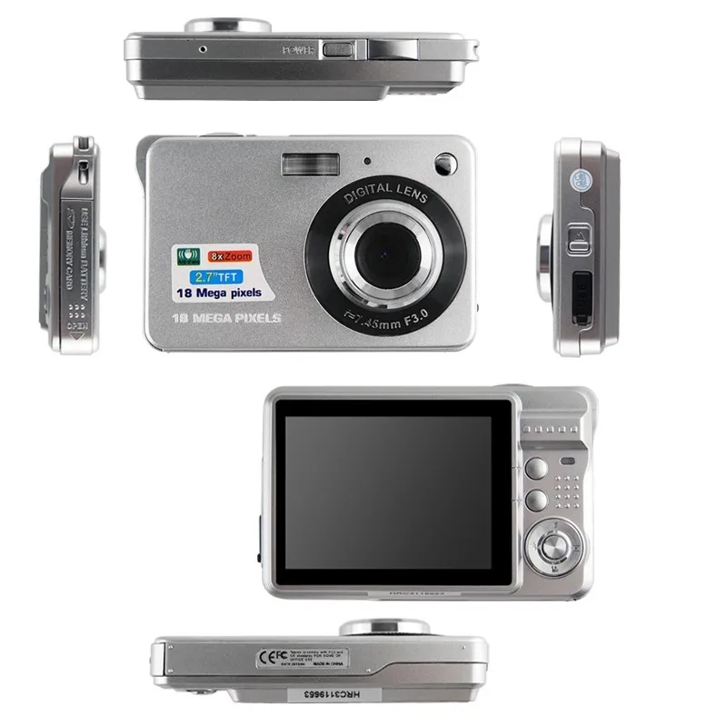 Высокое качество! 1280*720 HD мини цифровая камера 18MP 2 7 &quotTFT 8x Zoom Smile Capture Anti shake