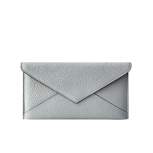 Linen Blue Bemoreal Длинный кошелек из натуральной кожи для женщин верхний слой кожаный конверт большой емкости роскошный бренд Повседневный Кошелек с держатель для карт - Цвет: Linen Blue