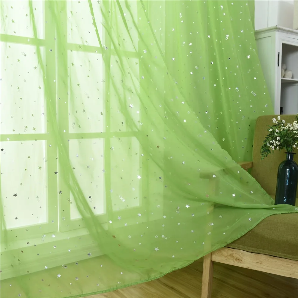 

tulle curtains Modern star Curtains para Living Room curtains para Bedroom Kitchen free shipping sheers 1pic