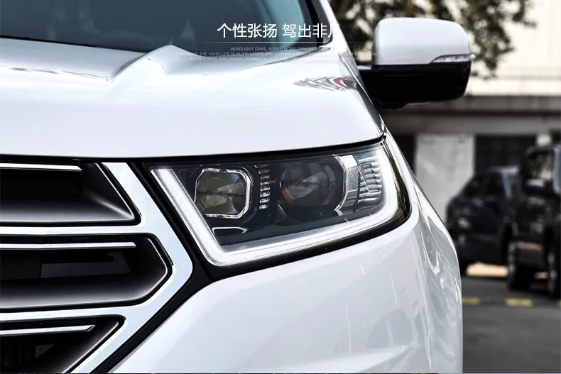 KOWELL автомобильный Стайлинг для Ford Edge головной светильник s Edge светодиодный головной светильник DRL Дневной ходовой светильник Bi-Xenon HID Accesso