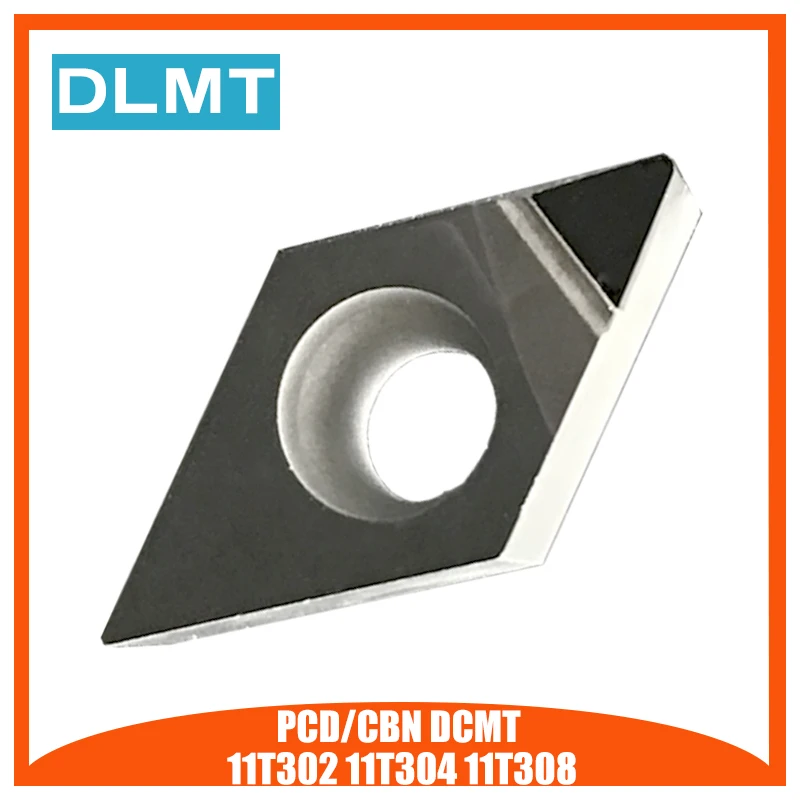 PCD/CBN DCMT11T302 DCMT11T304 DCMT11T308 1 шт. токарная вставка алмазные вставки для токарных