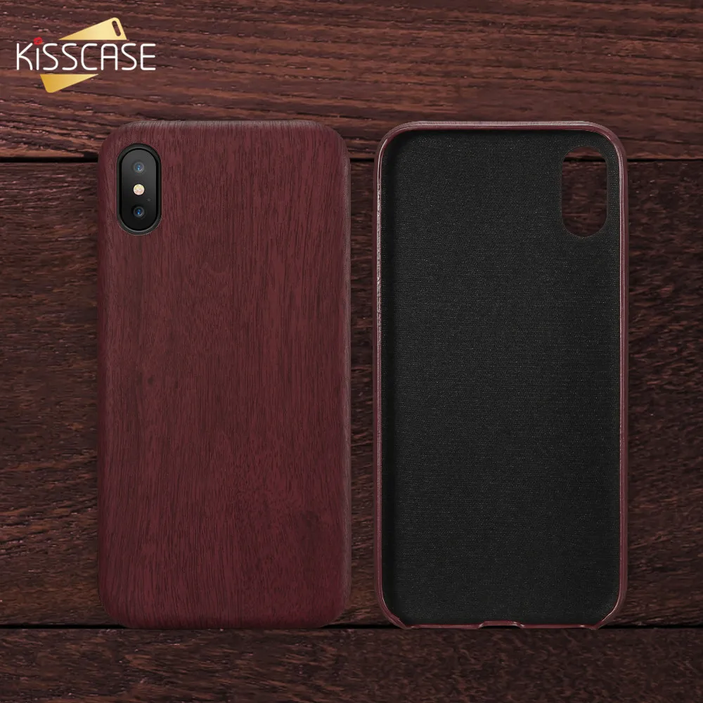 чехол на айфон 10 xs max Kisscase оригинальные деревянные кожи PU кожаный для iPhone 6 6S 7 8 Plus