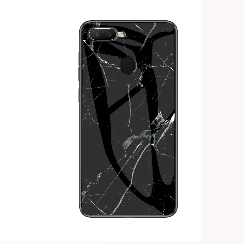 Черный Роскошный Мраморный чехол из закаленного стекла для Nokia X6 7 Plus 3,1 7,1 Plus X7 4,2 1X71 защитный чехол для задней панели телефона с силиконовой рамкой - Цвет: Черный