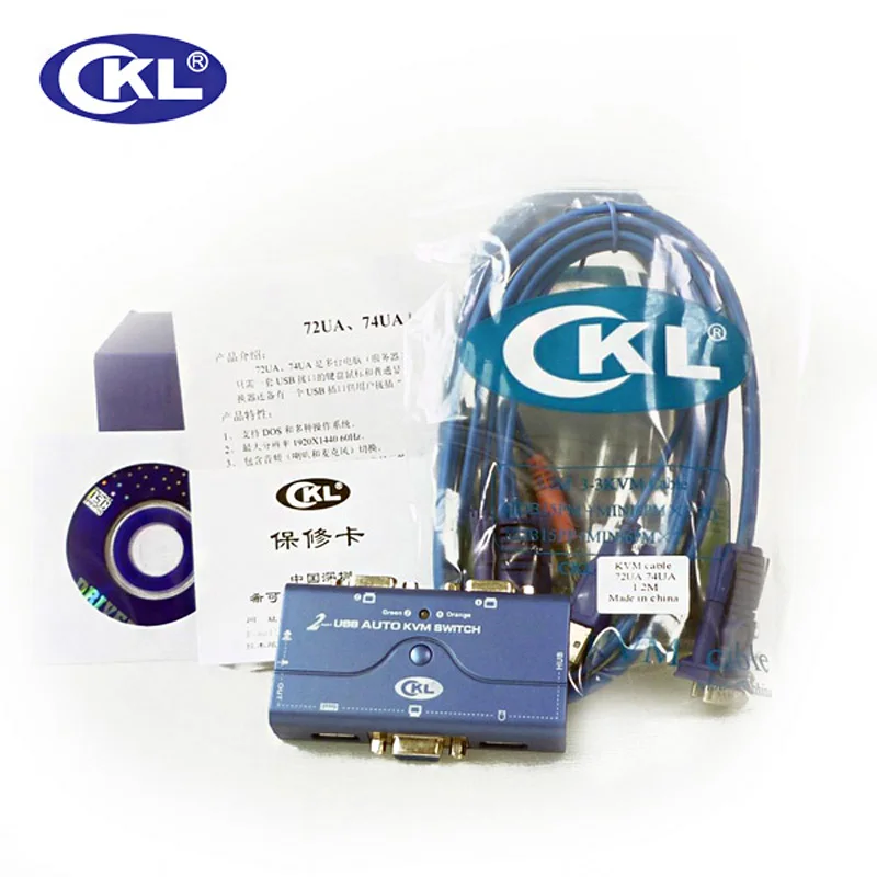 CKL 2 порта VGA KVM переключатель USB 0 с аудио функцией компьютера 1 монитор Sup порт s