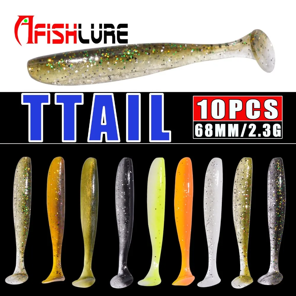 10 шт. приманка 68 мм Swimbaits действие мягкие приманки рыболовные снасти для бас рыбы
