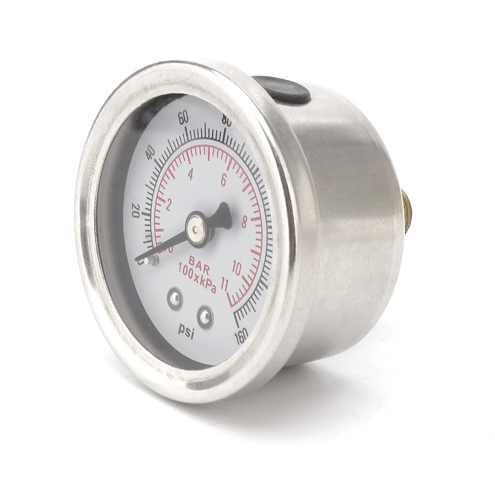 CNSPEED датчик давления топлива жидкость 0-160 psi Масляный Пресс датчик топлива белое лицо Универсальный 1/8 NPT YC100917