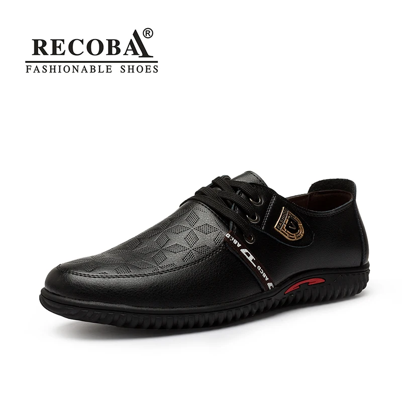 Мужская повседневная обувь Роскошная брендовая натуральная кожа на плоской