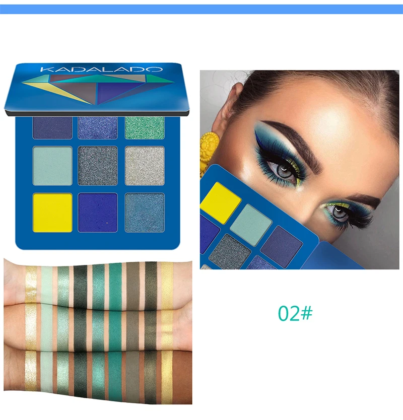 Kadalado блеск Make Up Палетка теней для век оттенков в стиле нюд Матовая жидкая губная Металлик& матовые тени для век, гладкая Косметическая Пудра Косметика для глаз