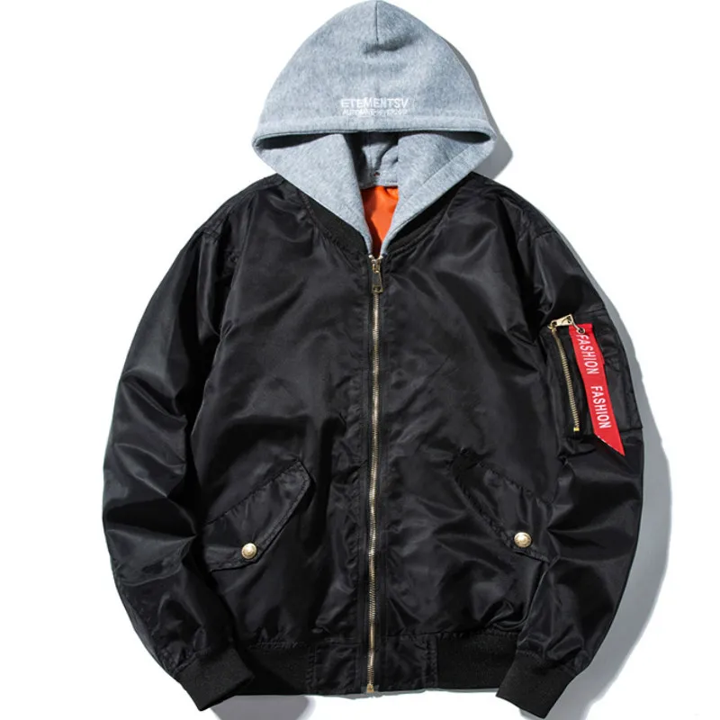 Бомбер мужской/женский однотонная бейсбольная куртка-пилот в стиле хип-хоп с