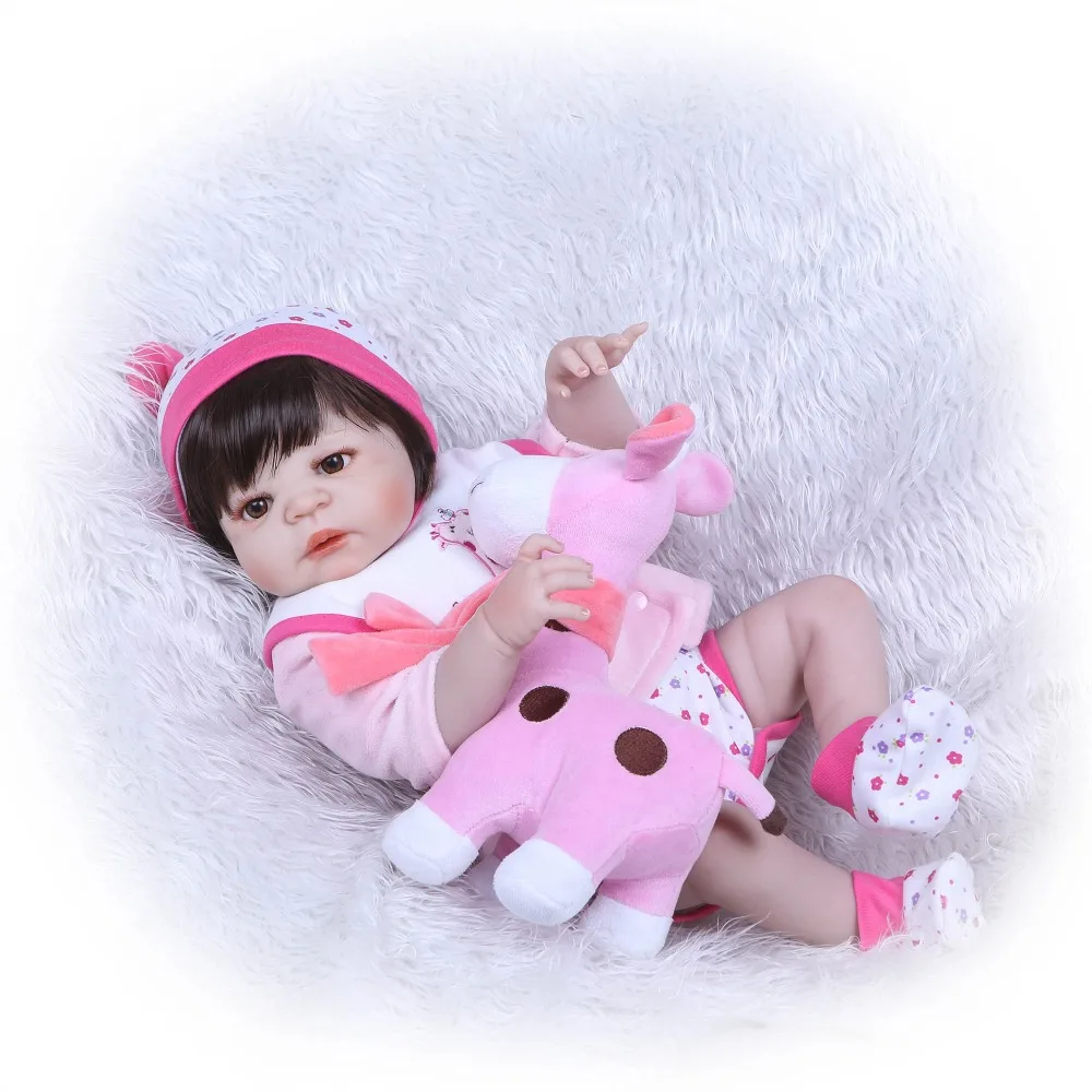 NPK 56 см реалистичные силиконовые куклы Reborn Baby Menina Alive для новорожденных полностью