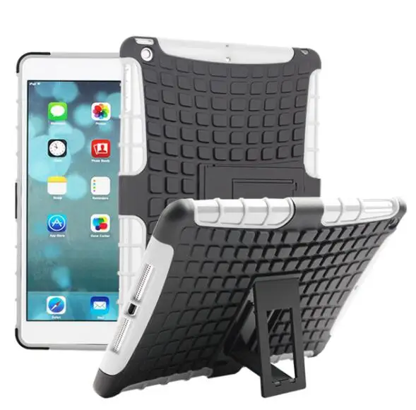 Белый Кремния Броня дети Безопасный PC жесткий чехол для iPad 2/3/4 A1460 A1459 A1458 A1416 A1430 a1397 Tablet случае защиты оболочки+ ручка - Цвет: Белый