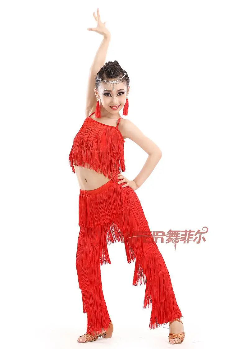 Samba/костюмы для латинских танцев с кисточками, костюмы для девочек, костюмы для бальных танцев с бахромой, топы для танцев и штаны, костюм для взрослых бальное платье для танцев