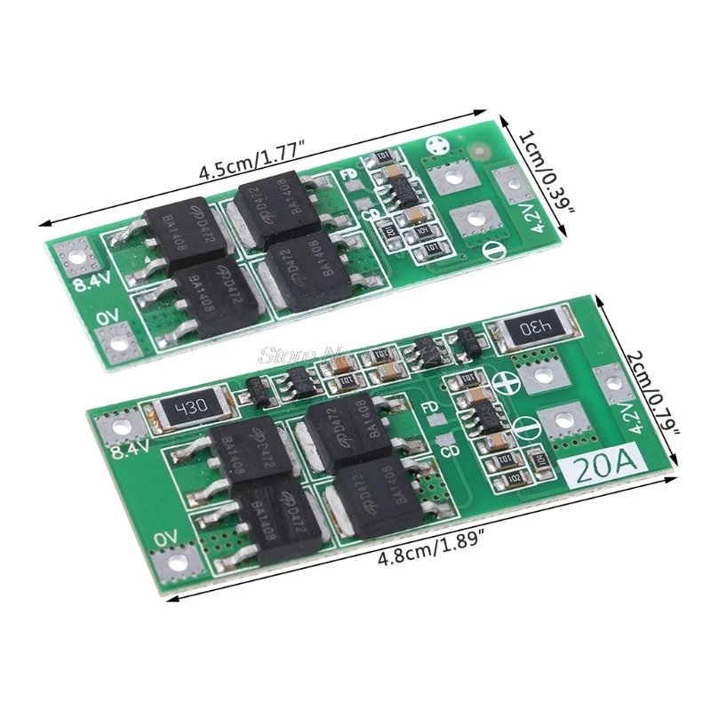 2S 20A 7 4 V 8 литий ионный аккумулятор 18650 зарядное устройство PCB плата защиты BMS AUG_18
