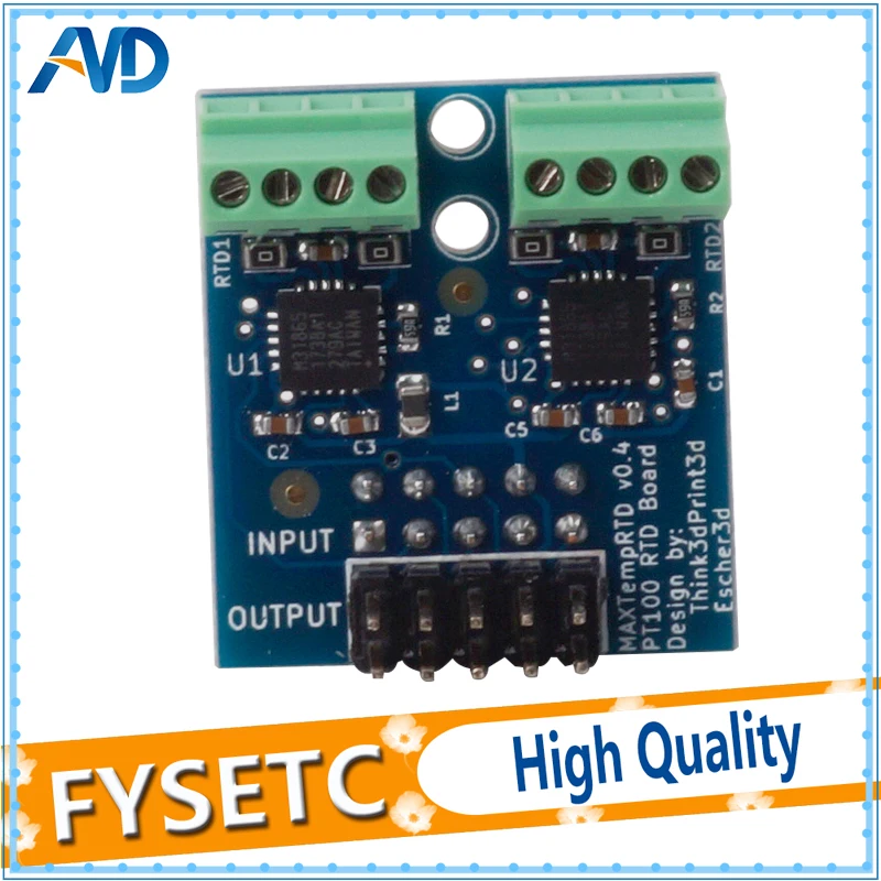 

Cloned PT100 Daughter Board Allowing Two PT100 Temperature Sensors To Be Attached For The DuetWifi And The Duet Ethernet