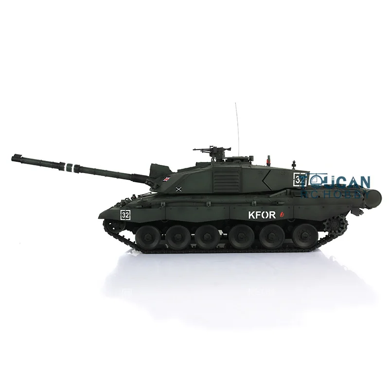 2,4 Ghz Henglong 1/16 Sclae Deep Green British Challenger II RTR rc Танк пластиковые треки колеса 3908 TH00132