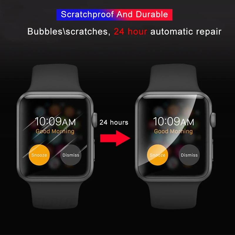 Гидрогелевая пленка для iWatch Series 4 3 2 1 защитное стекло на весь экран устойчивое к