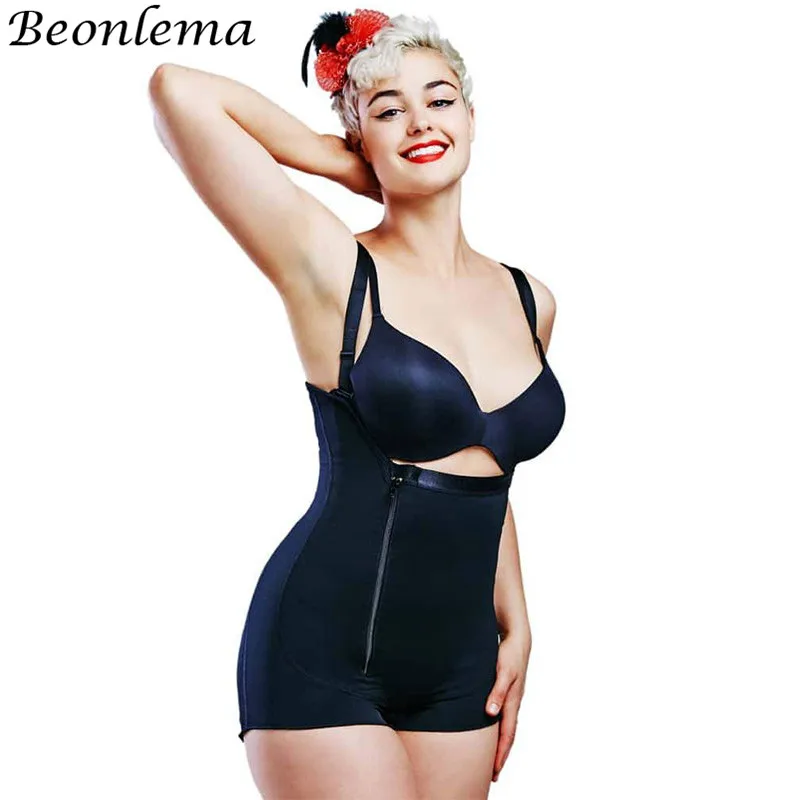 Черный Beonlema Корректирующее белье для тела, Утягивающее боди, утягивающее белье, Корректирующее белье размера плюс XXXXXXL - Цвет: Черный