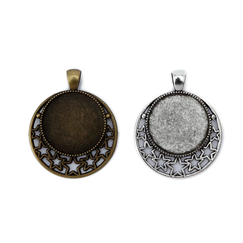 10 шт./лот подвески под кабошоны основания ажурные Подвески в виде Луны рамки