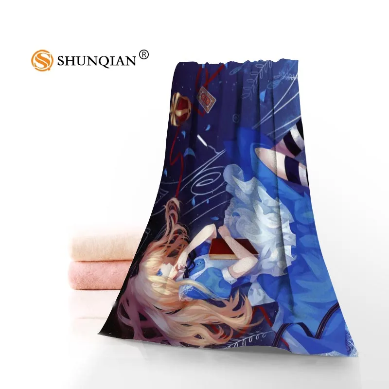 Новое пользовательское полотенце Алиса в стране чудес с принтом хлопковая ткань