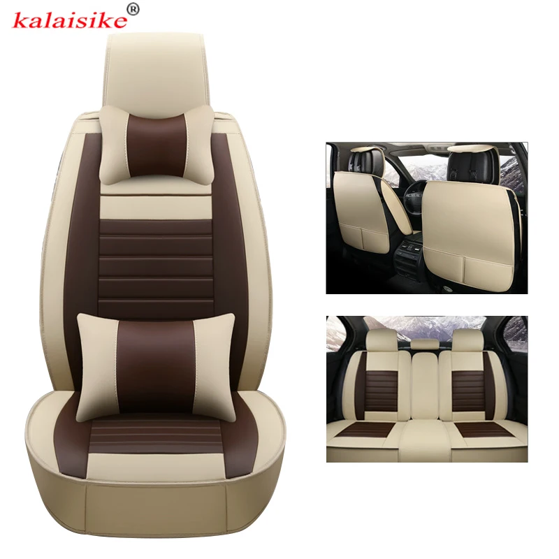 kalaisike leather universal car seat covers for Chevrolet all models captiva equinox Cruze lacetti sonic spark Epica aveo Malibu