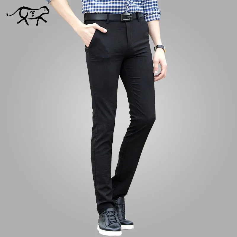 Брюки мужские модные повседневные прямые деловые черные 2018|new pants|pants for menbrand pants men